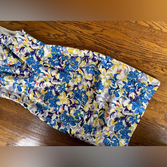 LK Bennett Multicolor Floral Wool/silk dress Sz 8 - Picture 2 of 7
